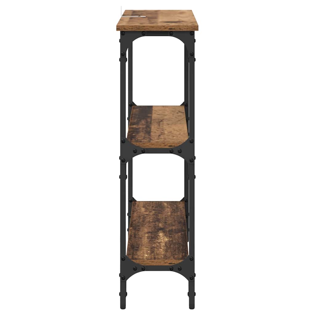 Console Table with Shelf Old wood 75 x 22.5 x 75 cm