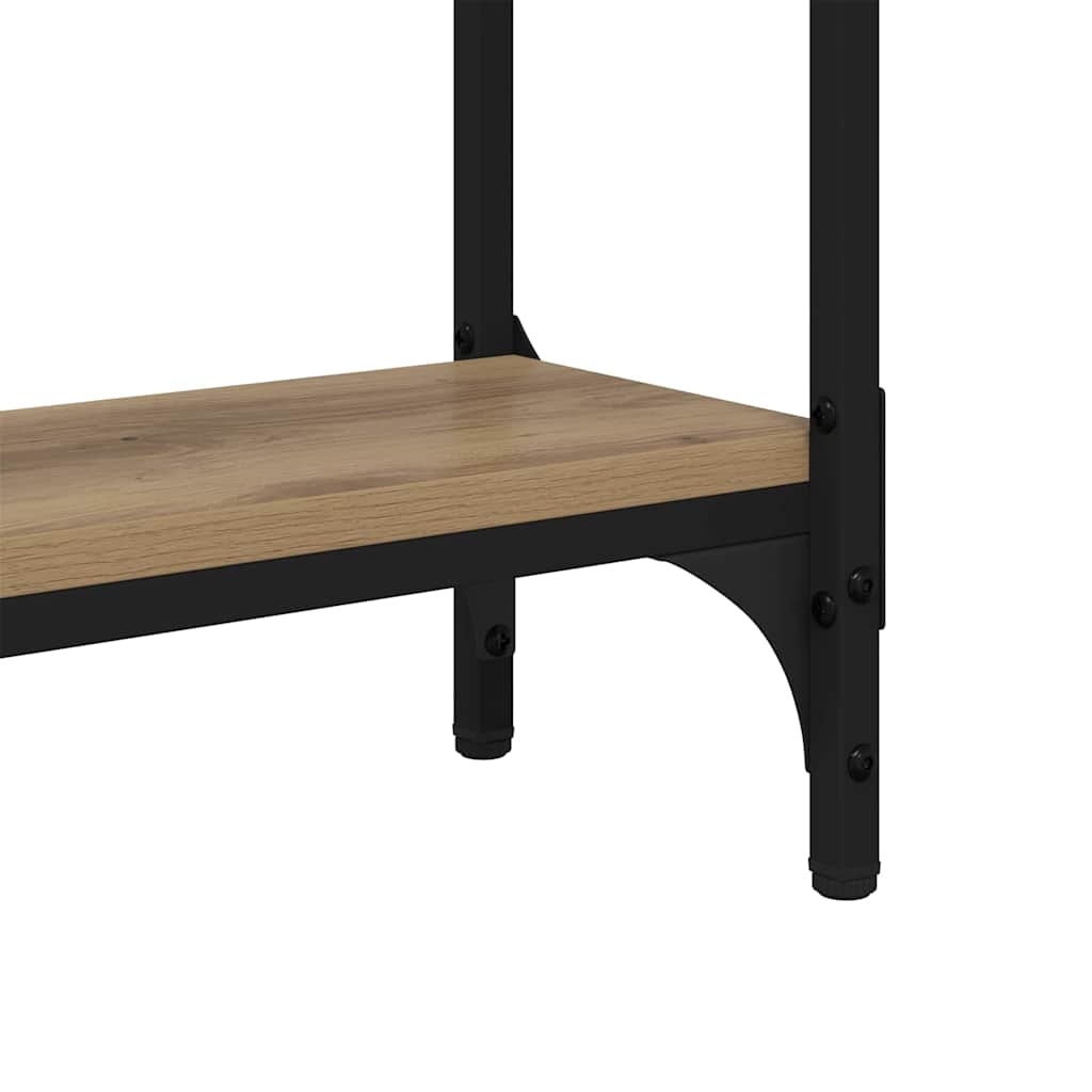 Console Table with Shelf Artisan oak 75 x 22.5 x 75 cm