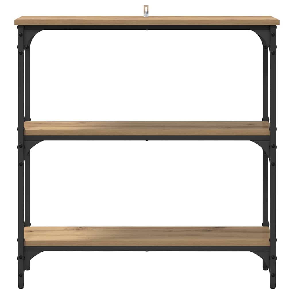 Console Table with Shelf Artisan oak 75 x 22.5 x 75 cm