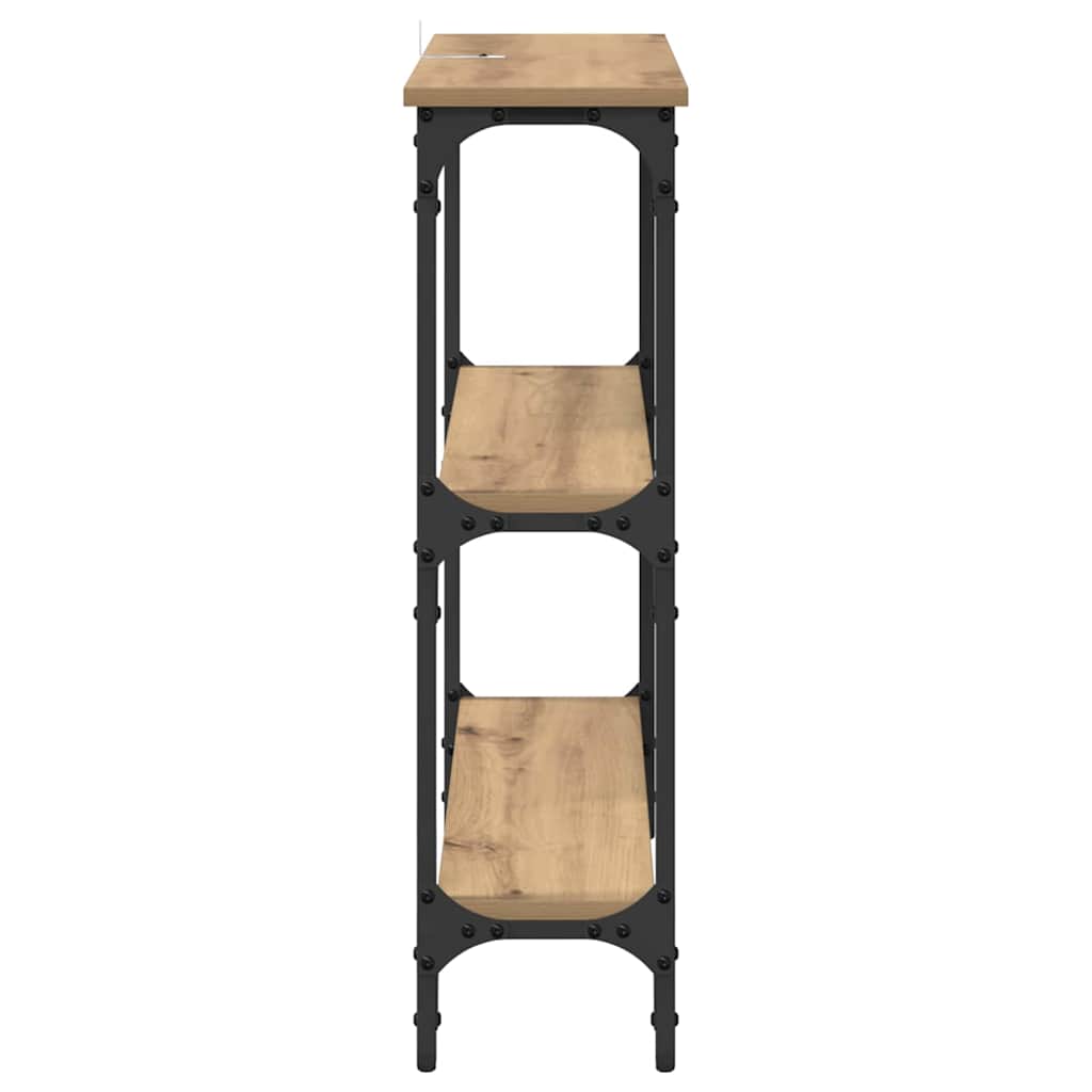 Console Table with Shelf Artisan oak 75 x 22.5 x 75 cm