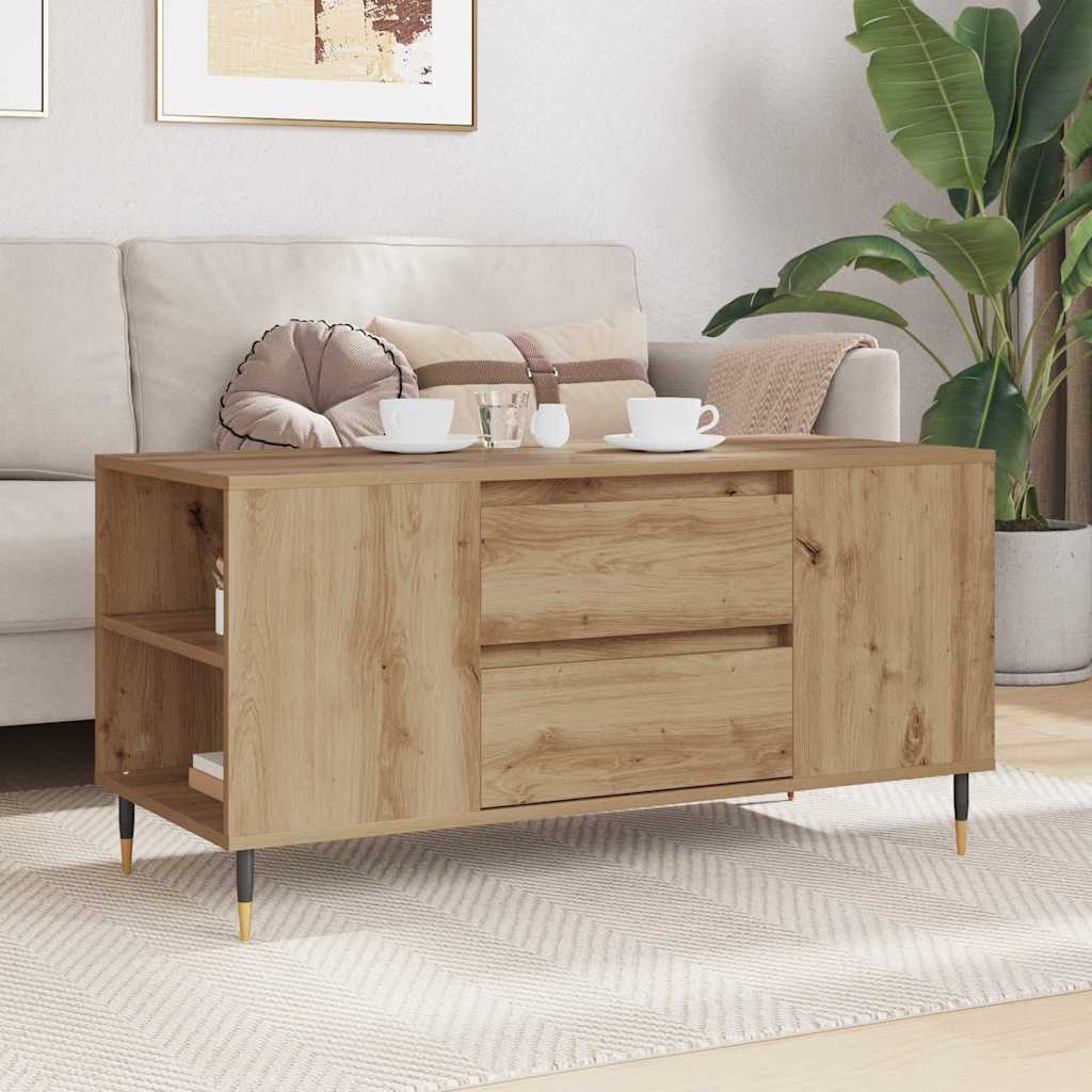 Coffee Table Artisan oak 102 x 44.5 x 50 cm Engineered wood
