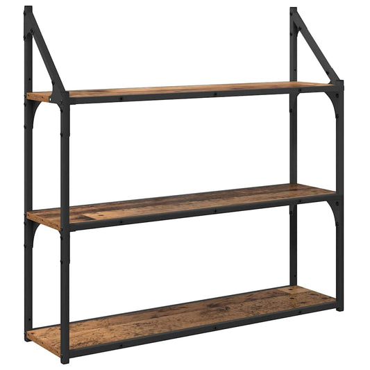 Wall Shelf Wall-Mounted Old Wood 80 x 21 x 78.5 cm