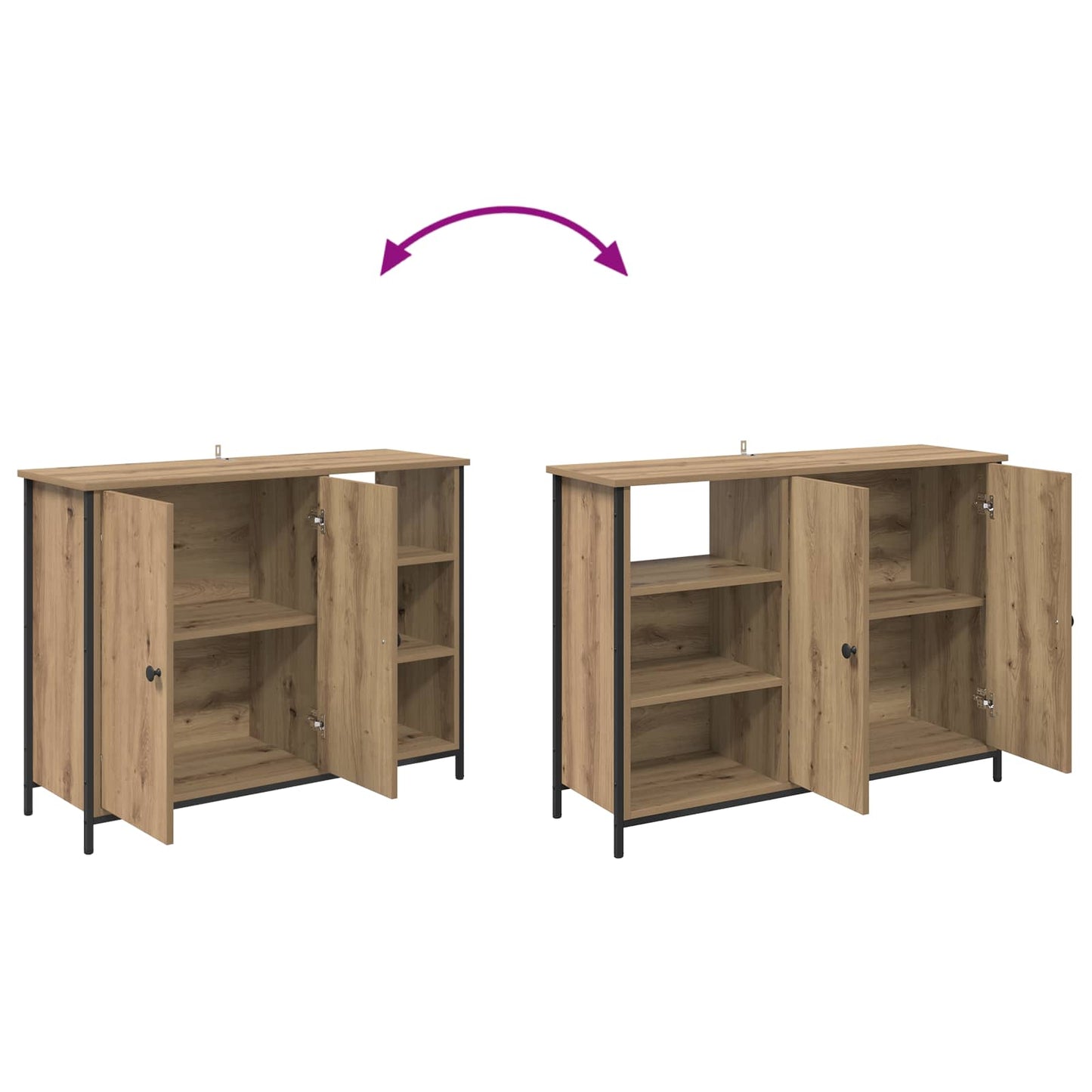 Sideboard Artisan Oak 100 x 33 x 75 cm Engineered Wood