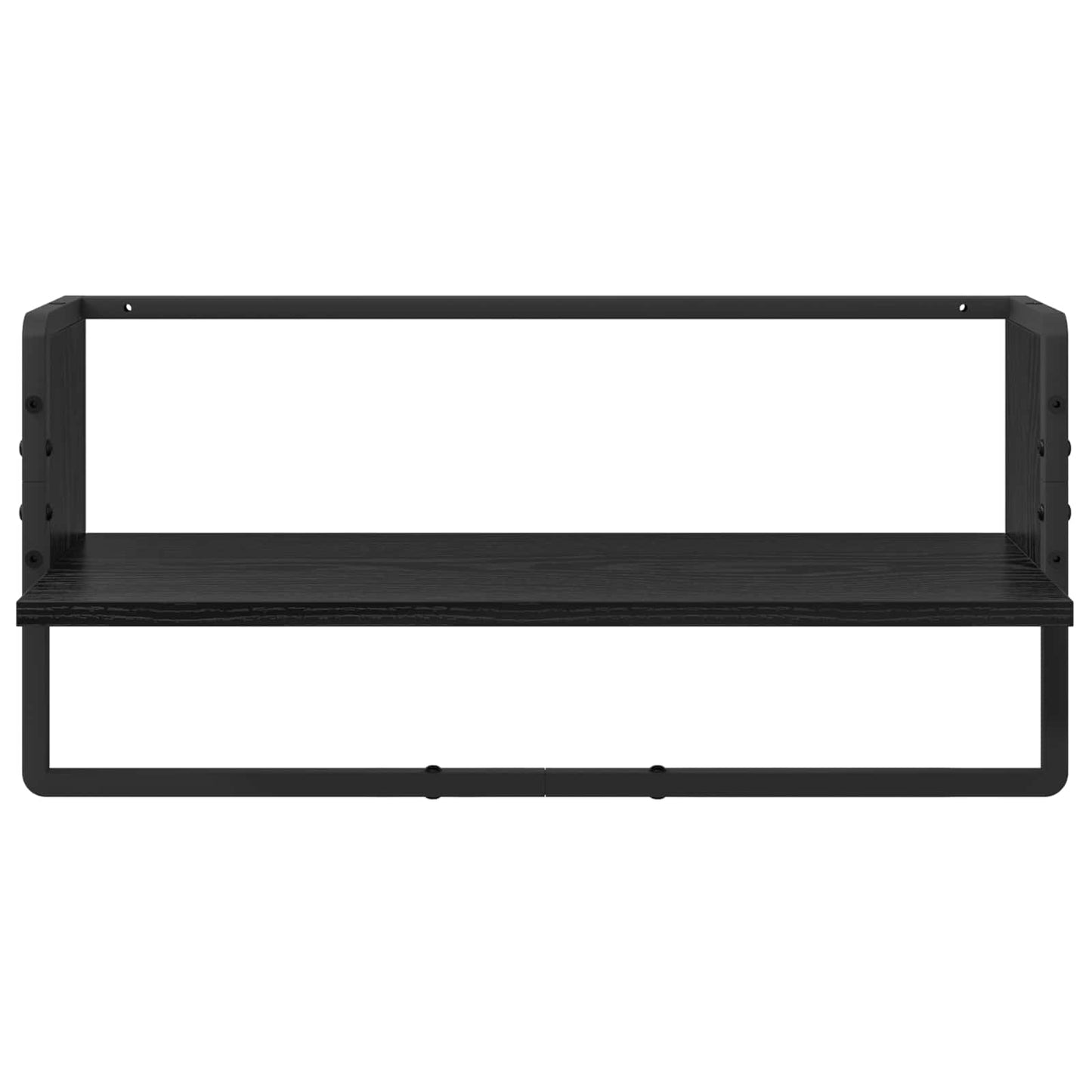 Wall Shelf Set 6 pcs Black Oak 100 x 25 x 30 cm Engineered Wood