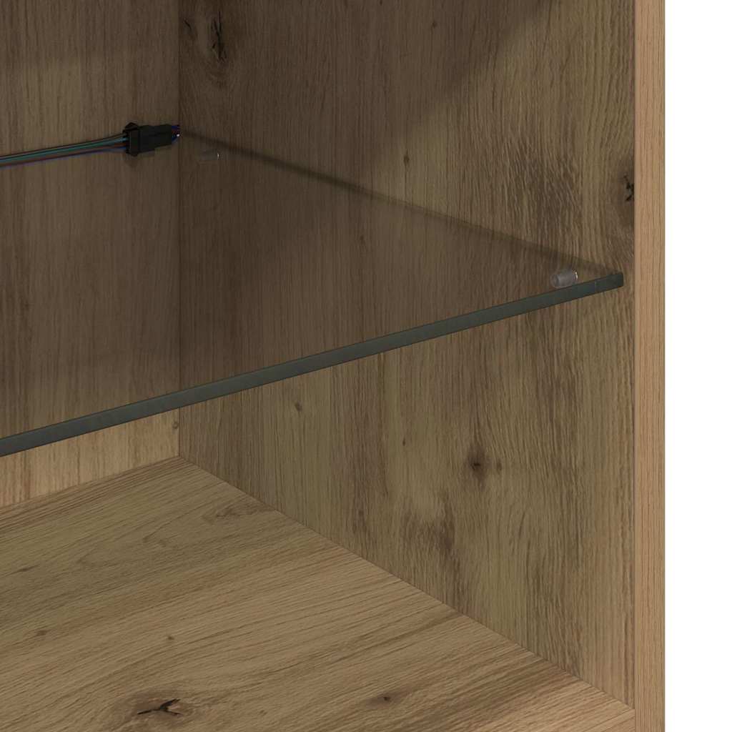Wall-mounted TV Cabinets 2 pcs Artisan Oak Engineered Wood