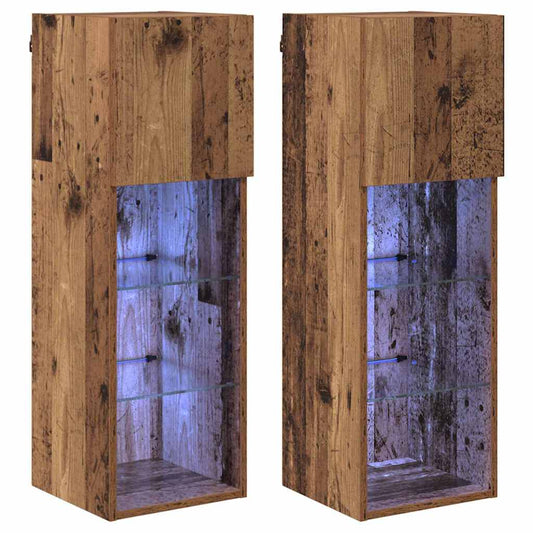 Wall-mounted TV Cabinets 2 pcs Old Wood Engineered Wood
