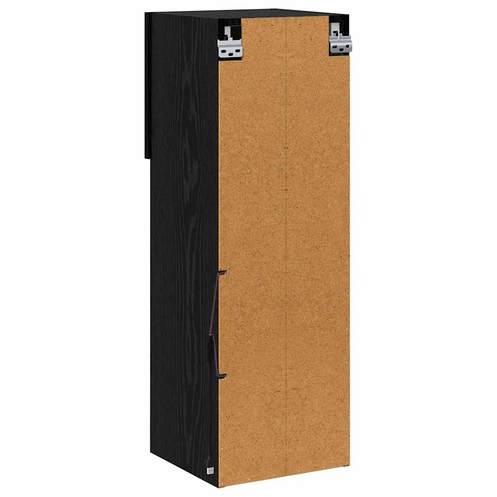 Wall-mounted TV Cabinet 30.5 x 30 x 90 cm Black Oak