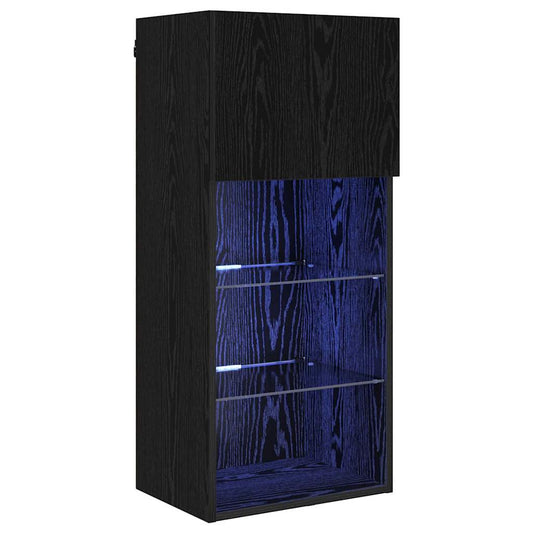 Wall-mounted TV Cabinet 40.5 x 30 x 90 cm Black Oak