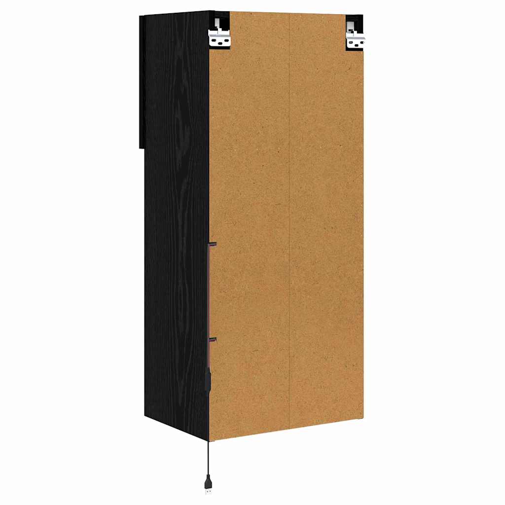 Wall-mounted TV Cabinet 40.5 x 30 x 90 cm Black Oak