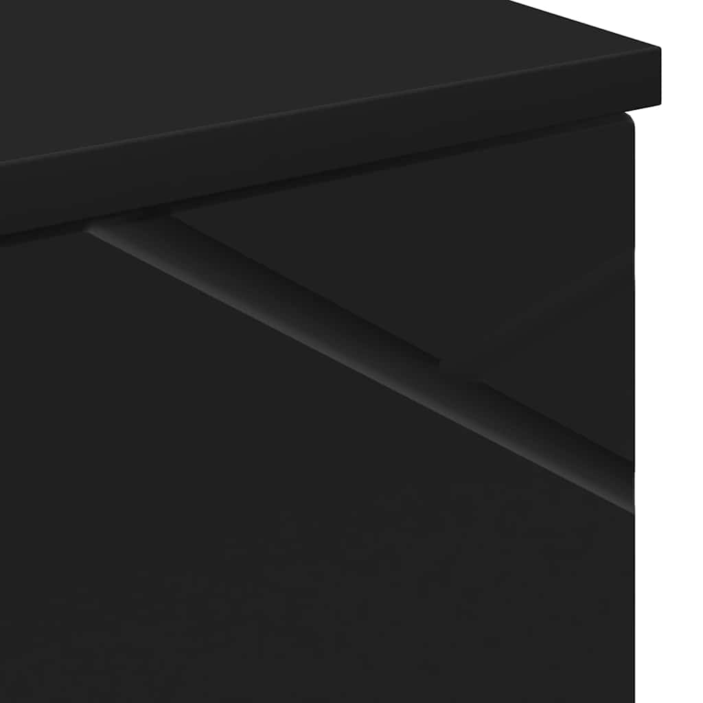 Bathroom Cabinet Black 30 x 35 x 192 cm Engineered wood & Metal