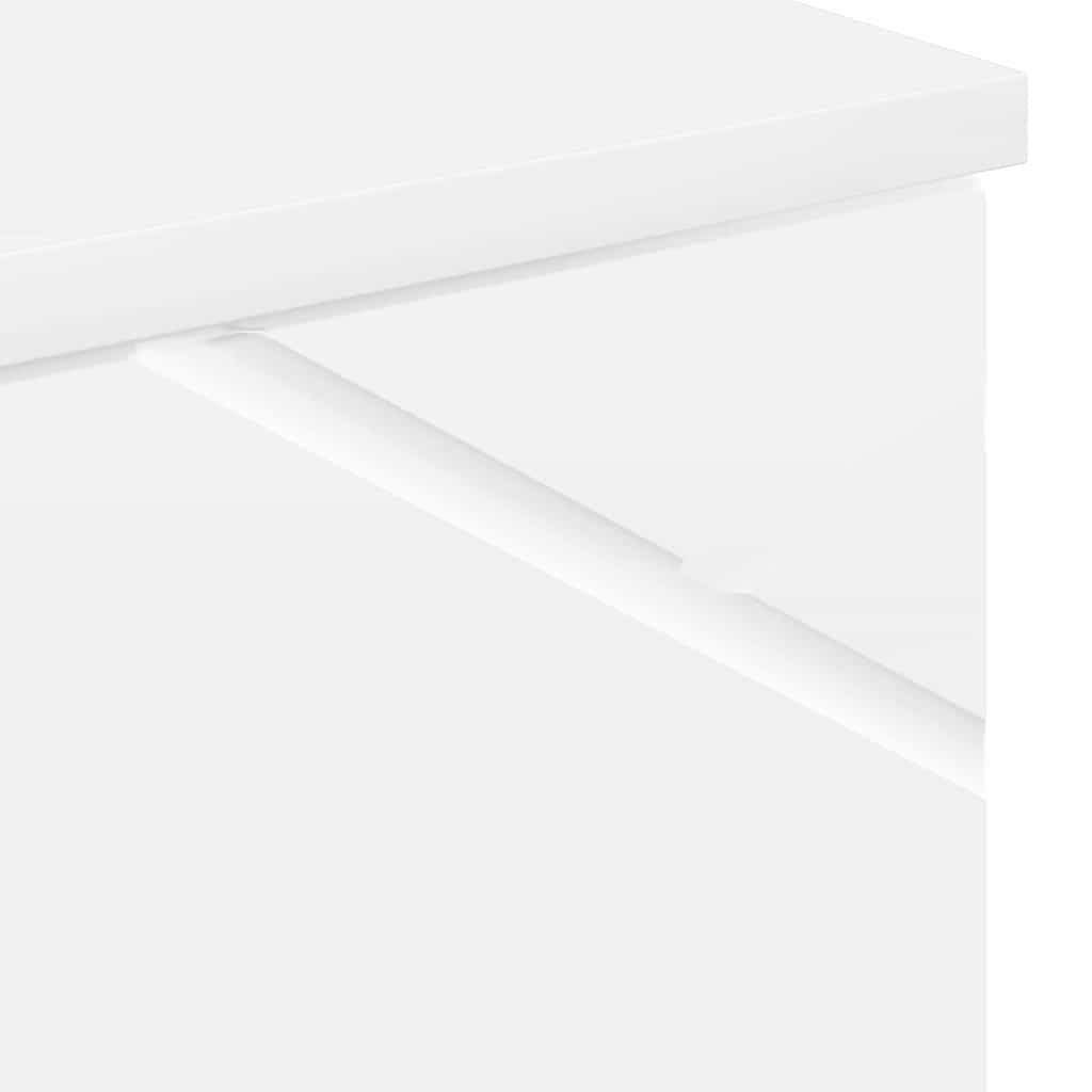 Bathroom Cabinet High Gloss White 30 x 35 x 192 cm