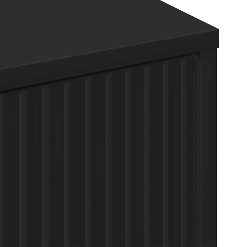 Bathroom Cabinet Wall-mounted with Door Black 39 x 23.5 x 65 cm