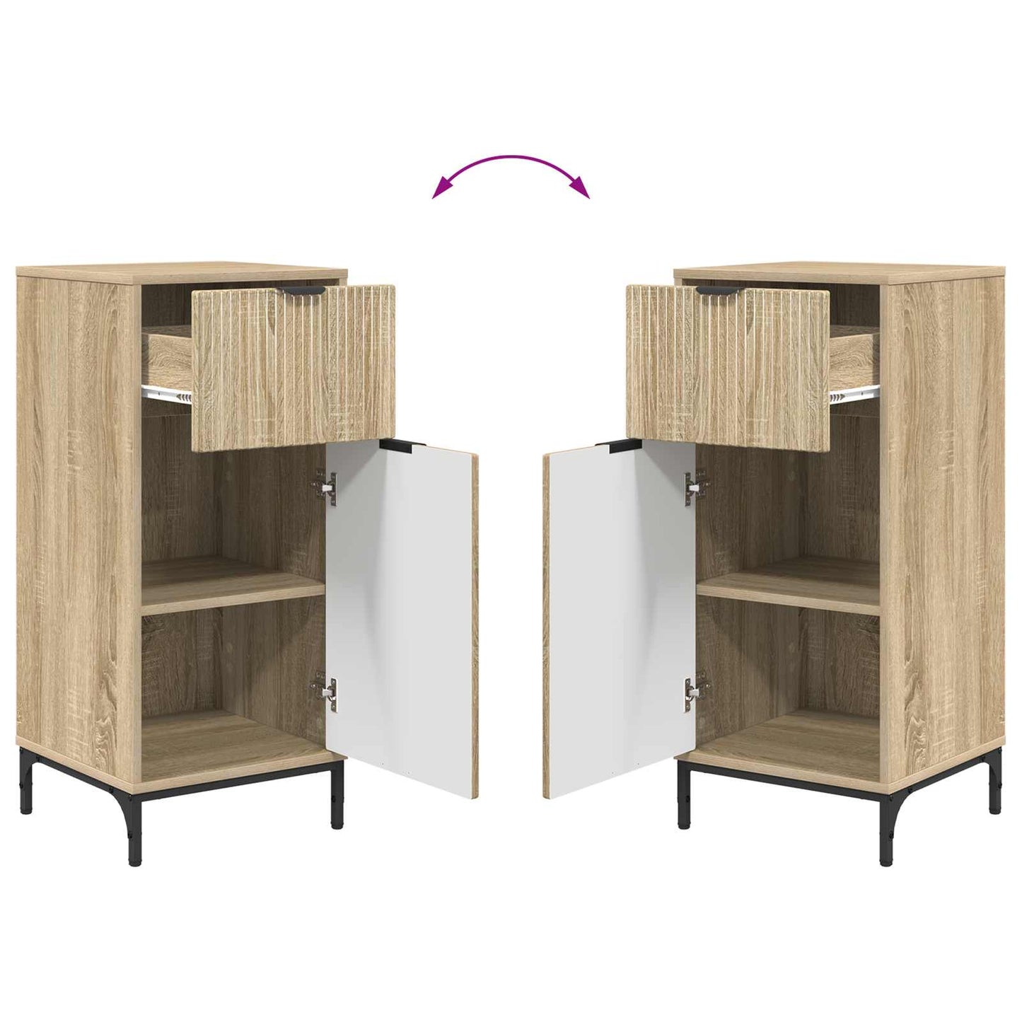 Bathroom Cabinet Sonoma Oak 39.5 x 36 x 88 cm