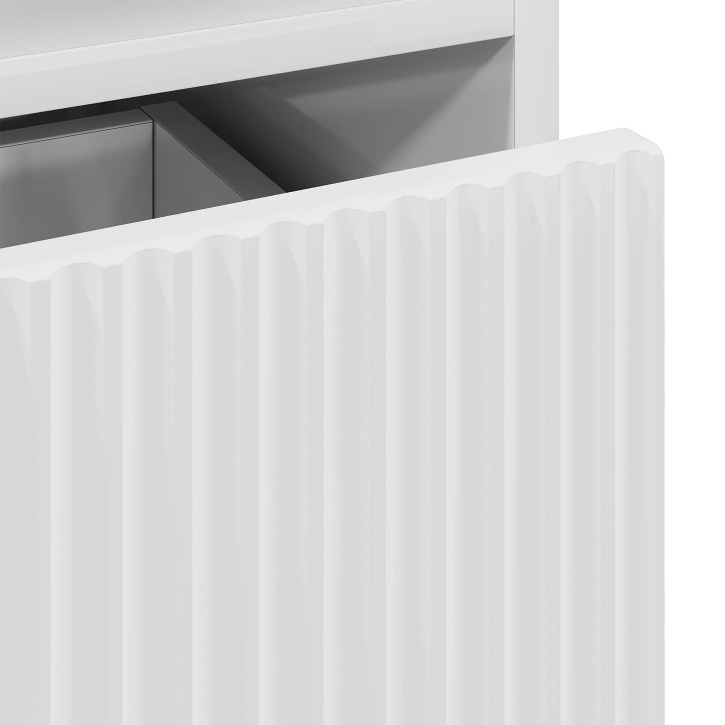 Bathroom Cabinet High Gloss White 31.5 x 33 x 190 cm