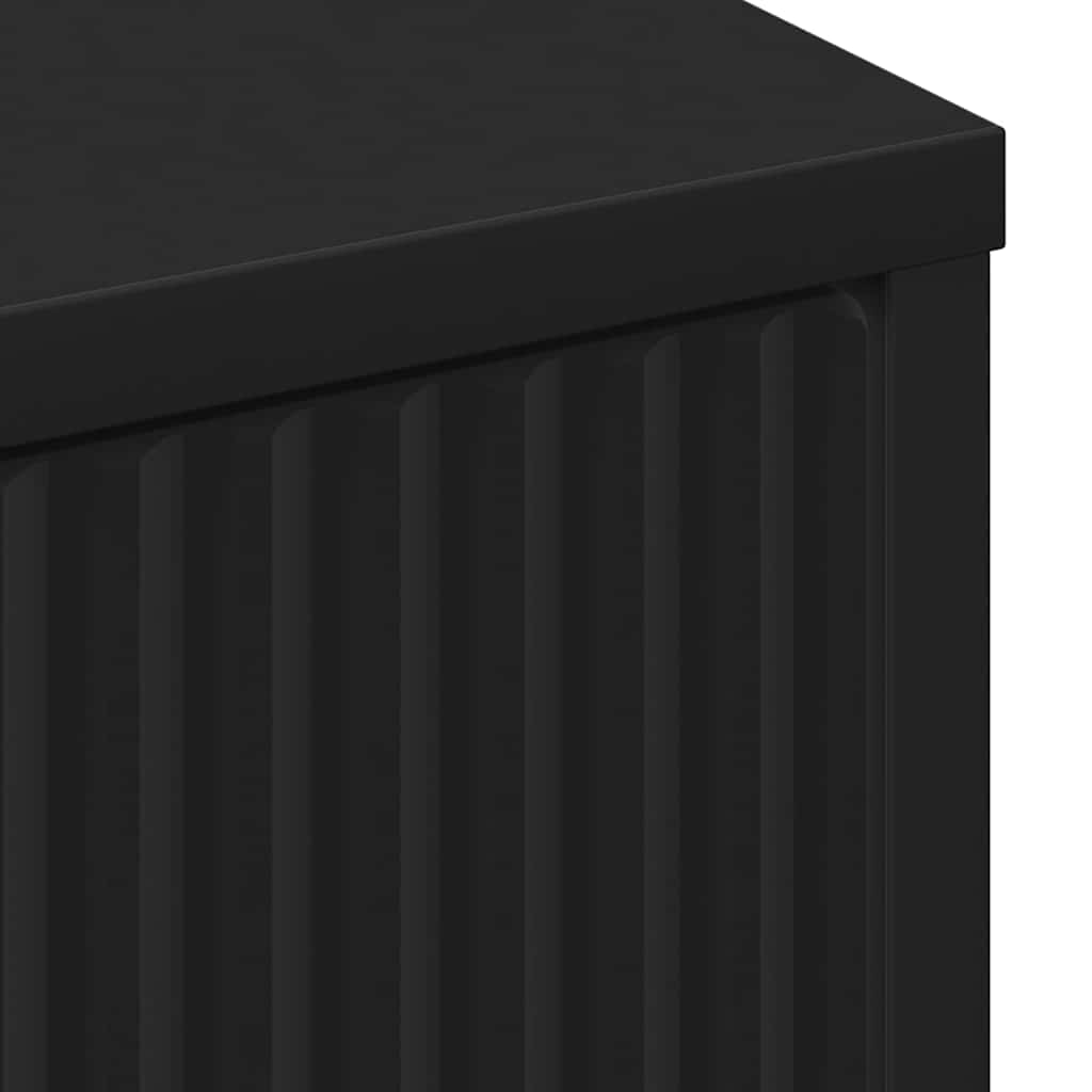 Sideboard Black 89.5 x 33 x 82 cm Engineered Wood