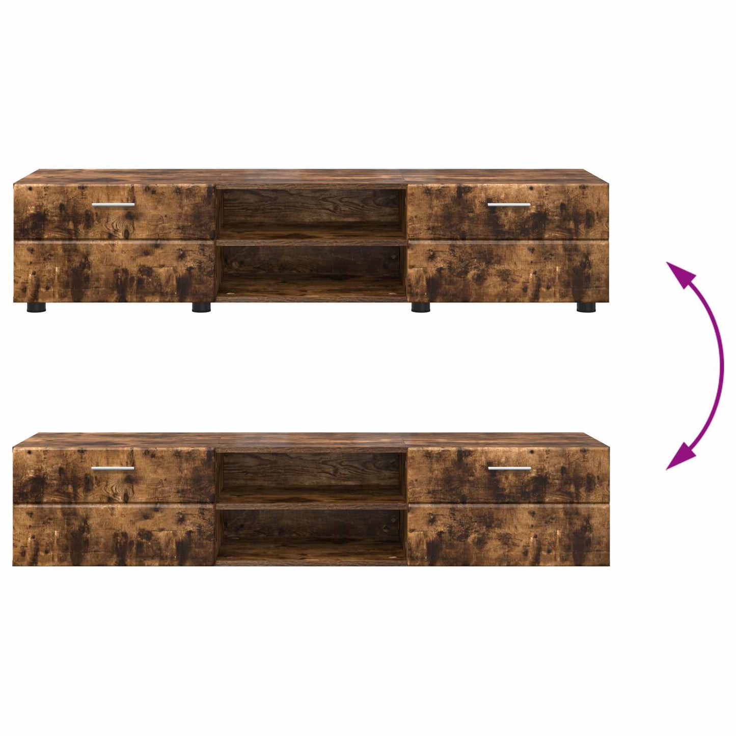 Wooden Cabinet 150 x 39 x 30 cm Smoked Oak Engineered Wood