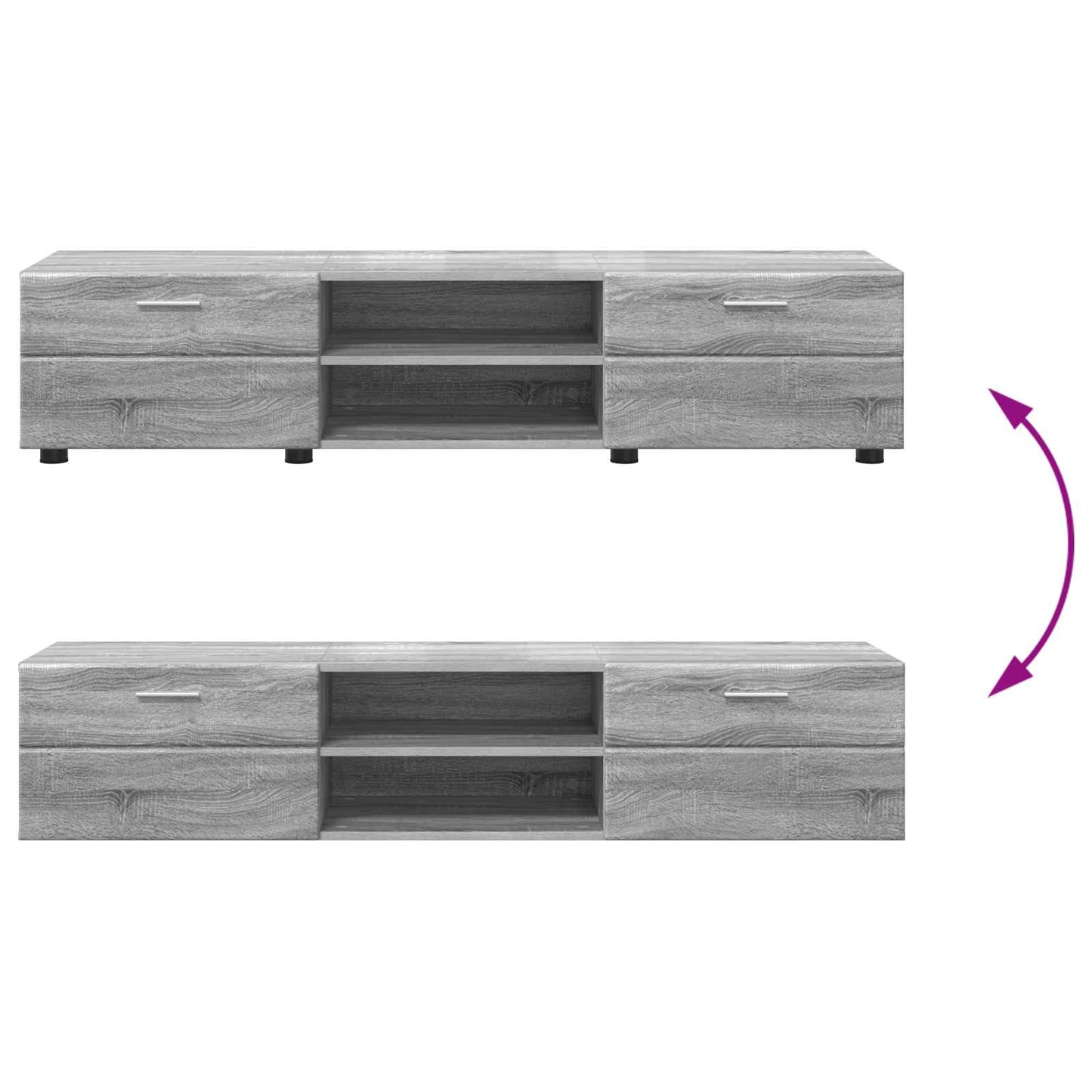 Wooden Cabinet 150 x 39 x 30 cm Grey Sonoma Engineered Wood