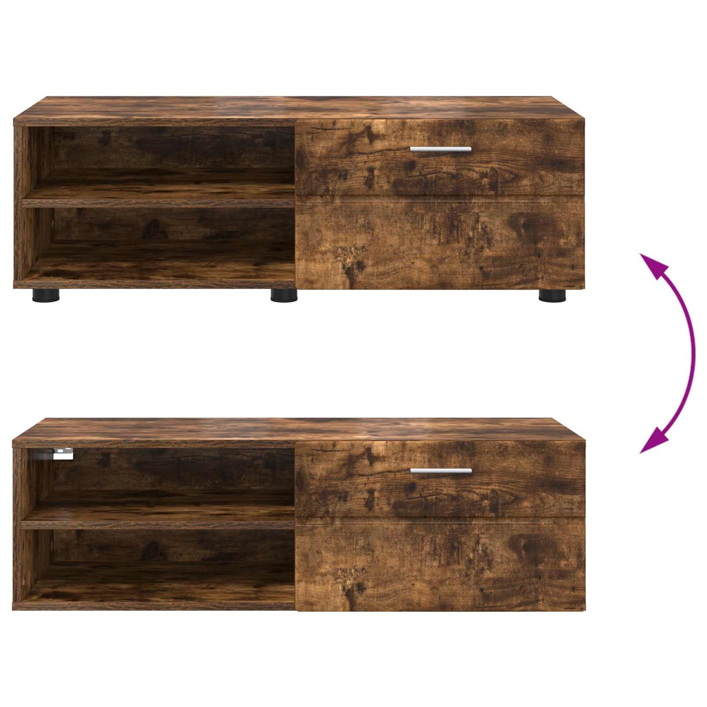 Wooden Cabinet 100.5 x 39 x 30 cm Smoked Oak Engineered Wood