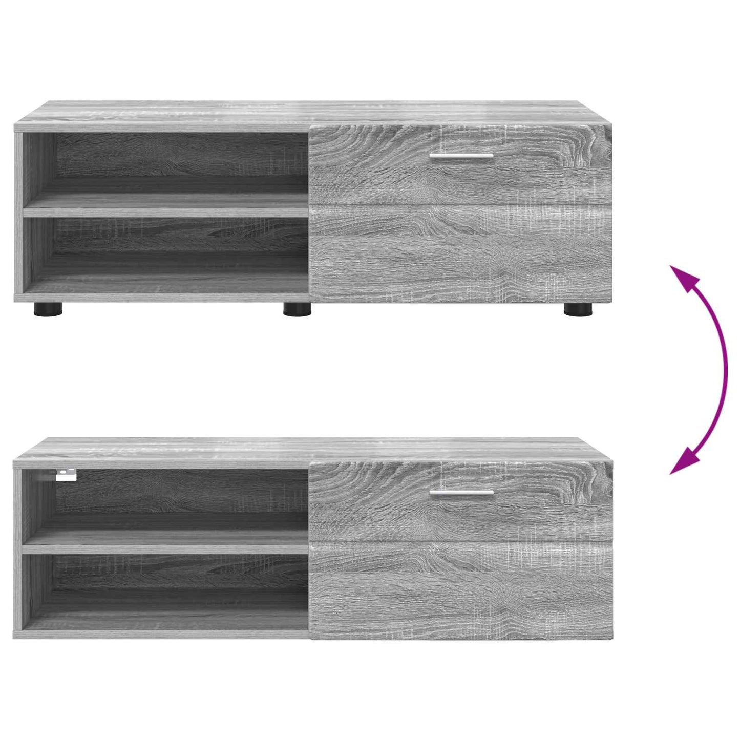 Wooden Cabinet 100.5 x 39 x 30 cm Grey Sonoma Engineered Wood