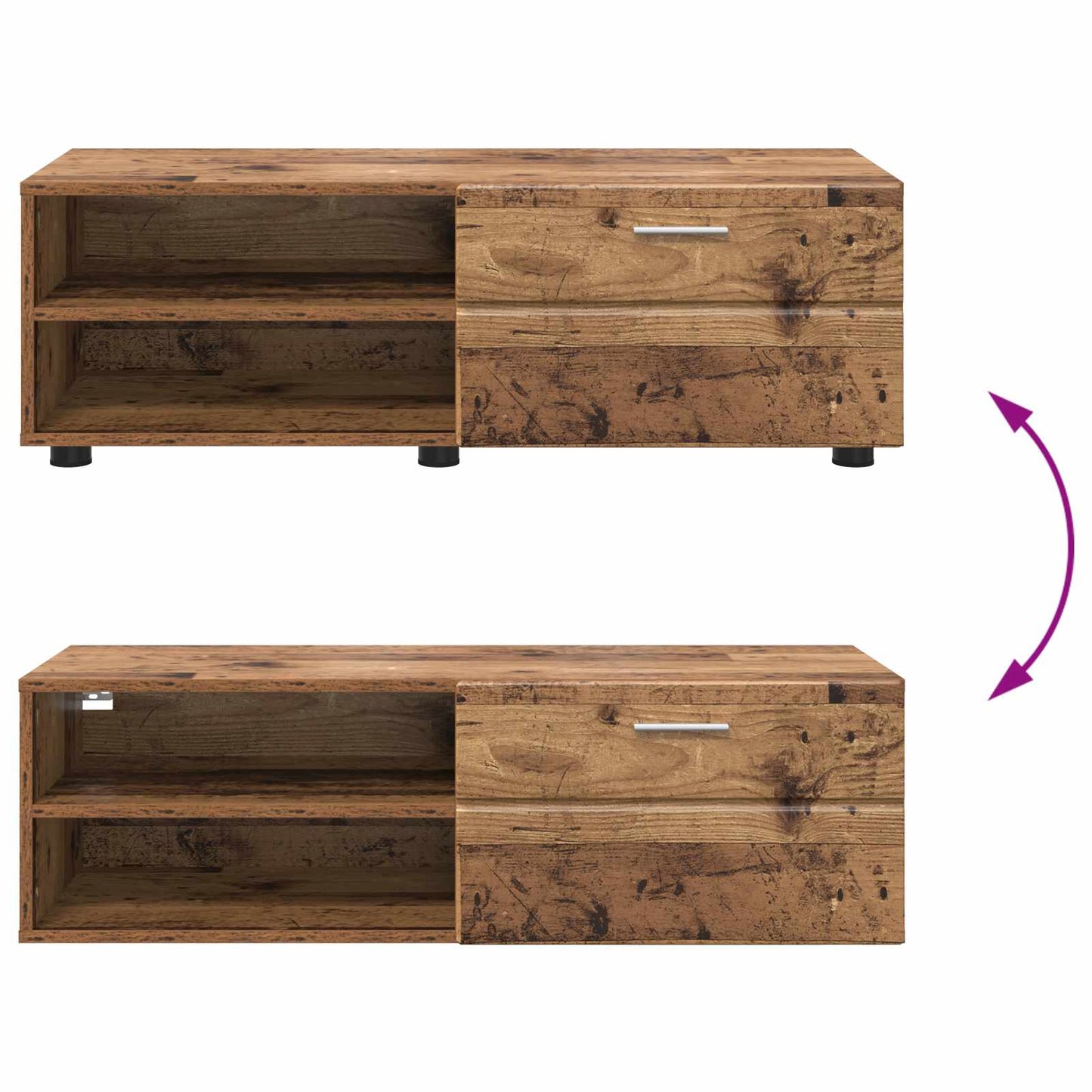 Wooden Cabinet 100.5 x 39 x 30 cm Old Wood Engineered Wood