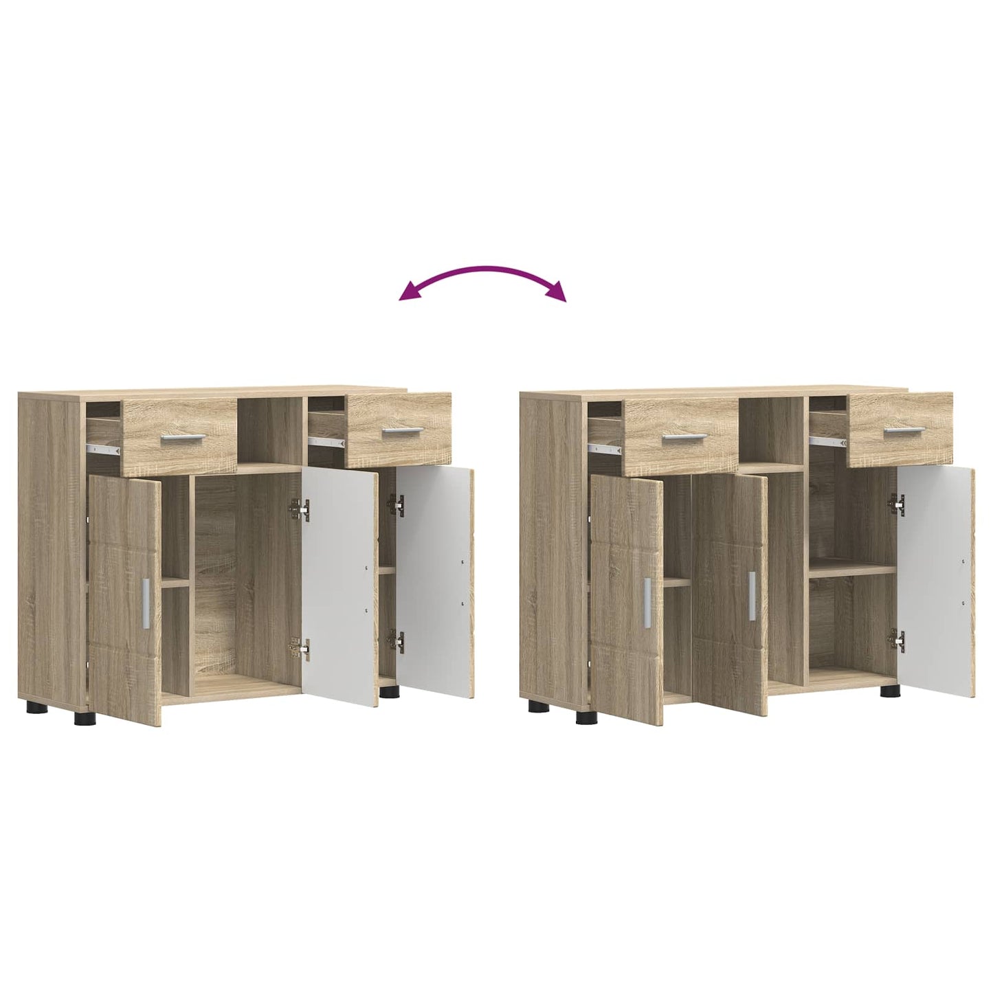 Wooden Cabinet Sonoma Oak Engineered Wood