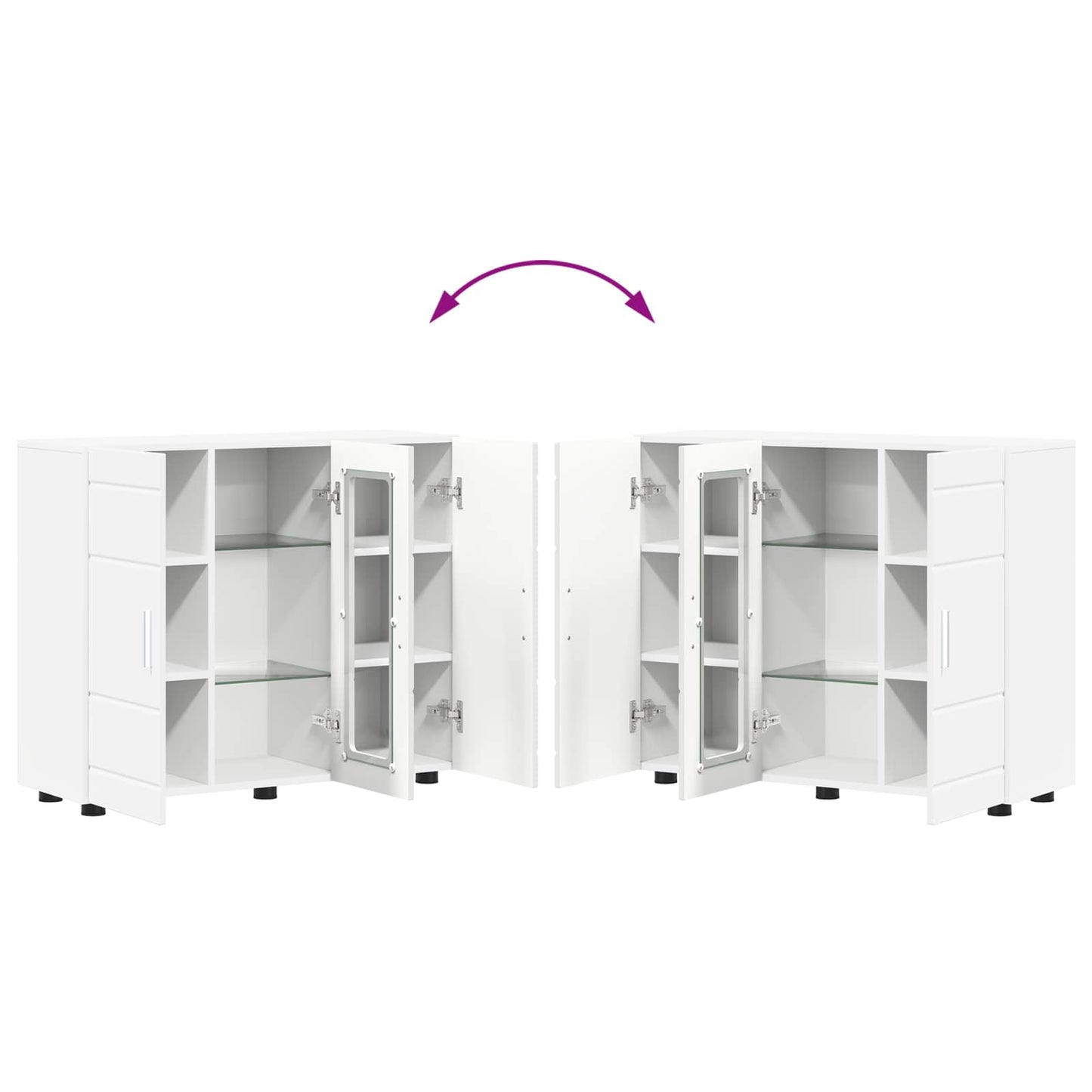 Wooden Cabinet White Engineered Wood