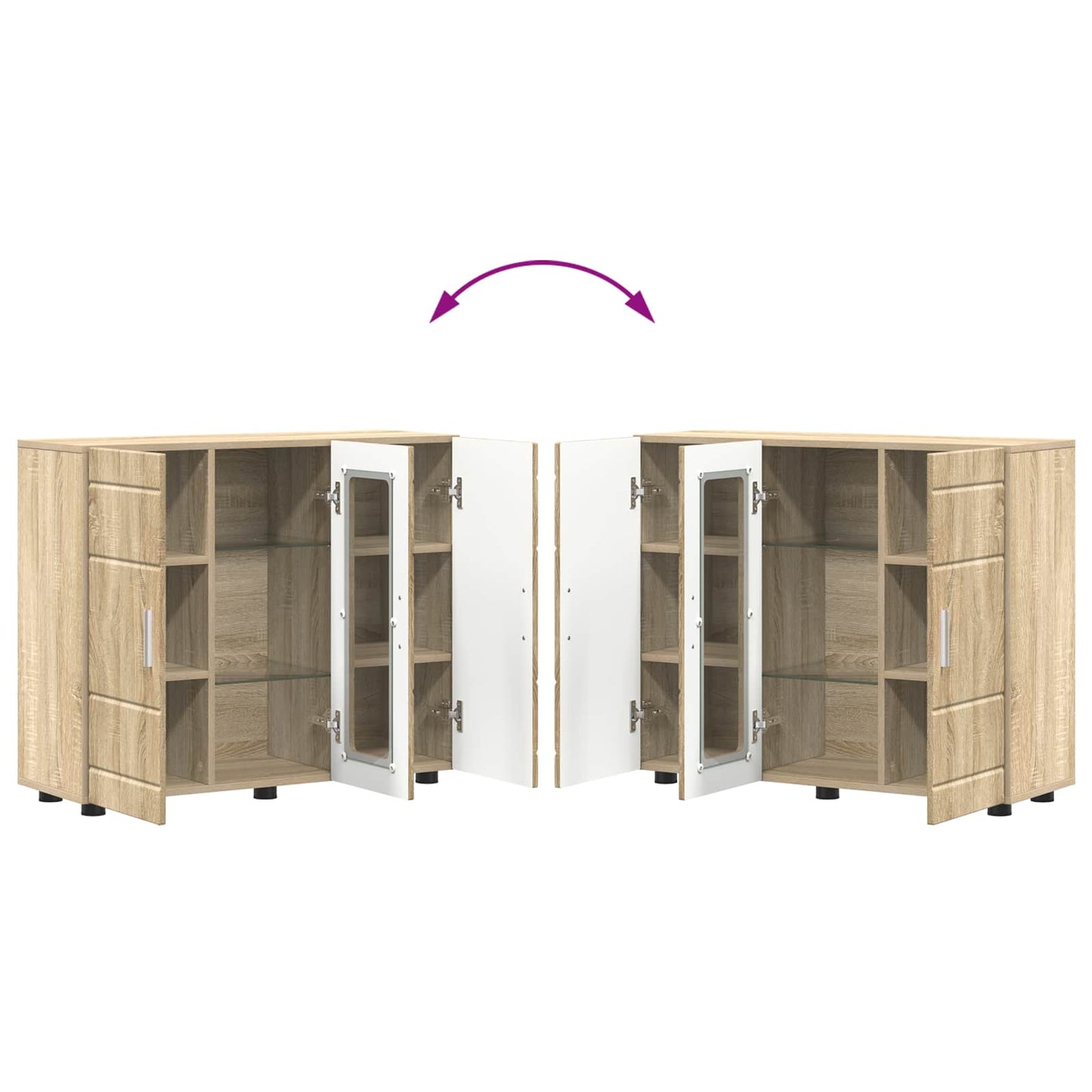 Wooden Cabinet Sonoma Oak Engineered Wood