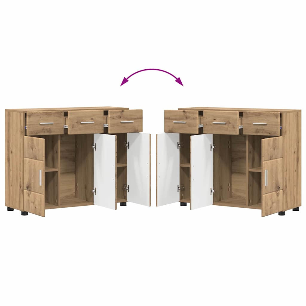 Sideboard FLORIN 88.5 x 30.5 x 73 cm Artisan Oak