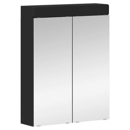 Bathroom Mirror Cabinet TULUM Black 60 x 16.5 x 78 cm