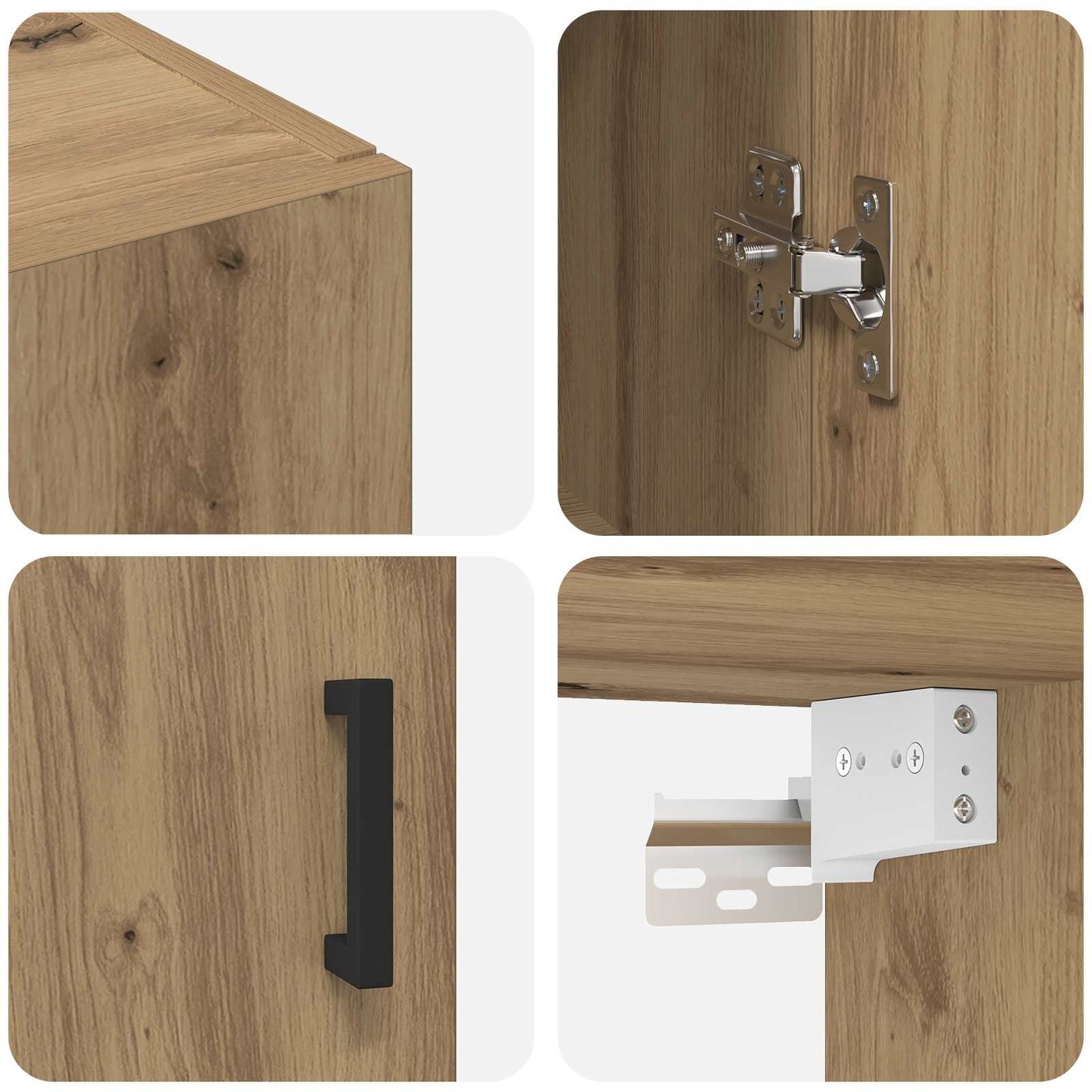 Wall-Mounted Cabinet 2 pcs Artisan Oak 69.5 x 34 x 90 cm
