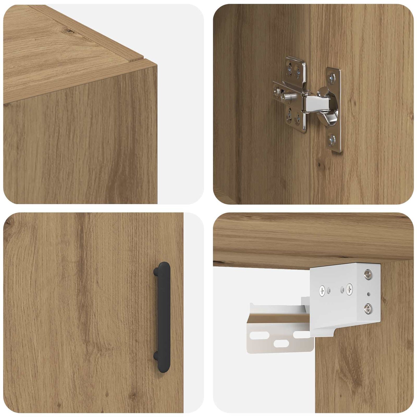 Wall-Mounted Cabinet 2 pcs Artisan Oak 69.5 x 34 x 90 cm