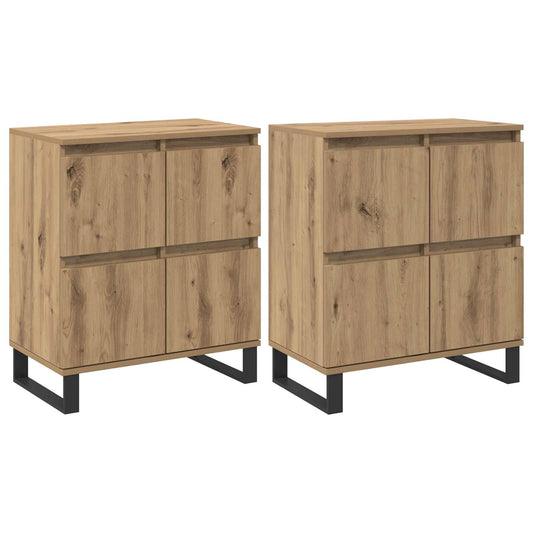 Sideboard 2 pcs Artisan Oak 60 x 35 x 70 cm