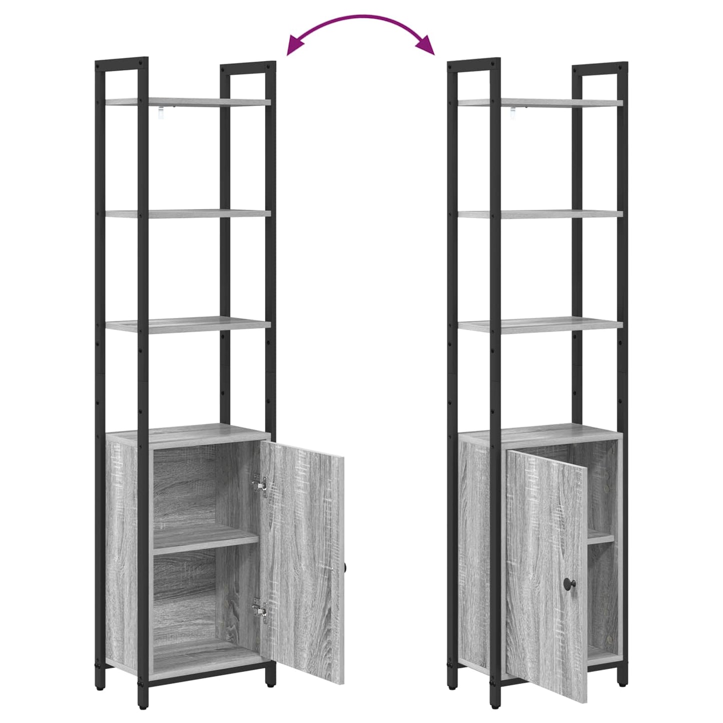 Book Cabinet 6-Tier 40 x 24 x 161 cm Engineered Wood