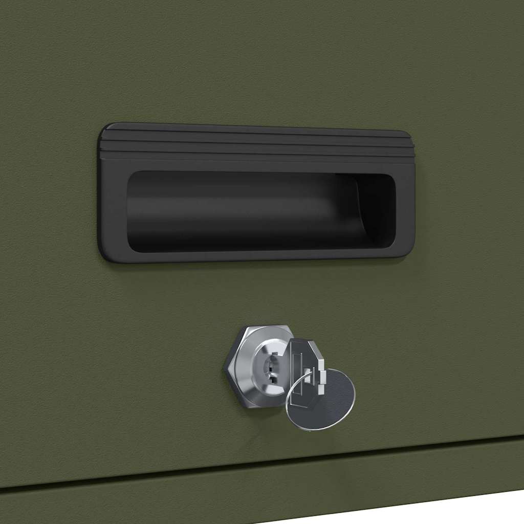 Wall Cabinet for Garage with Gas-lift Door Olive green