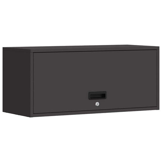 Wall Cabinet for Garage with Gas-lift Door Black