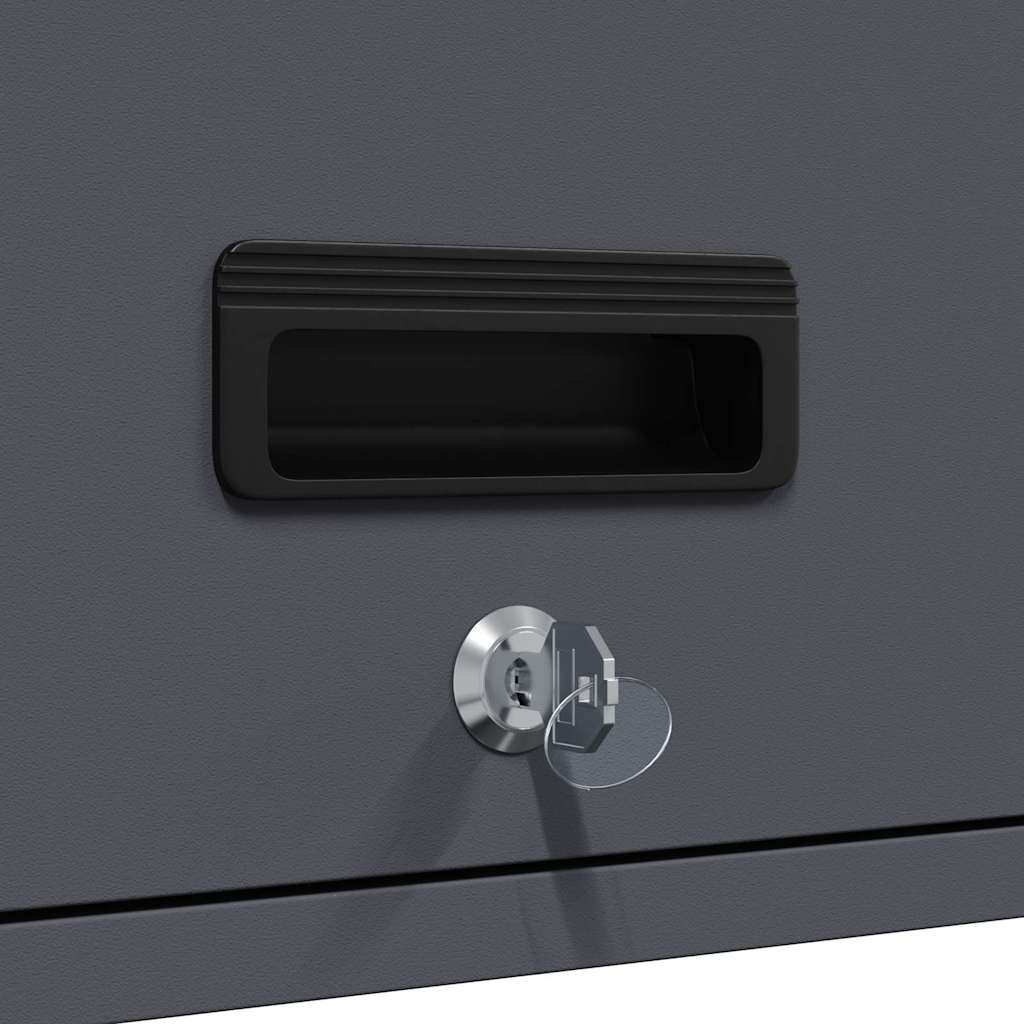 Wall Cabinet for Garage with Gas-lift Door Anthracite