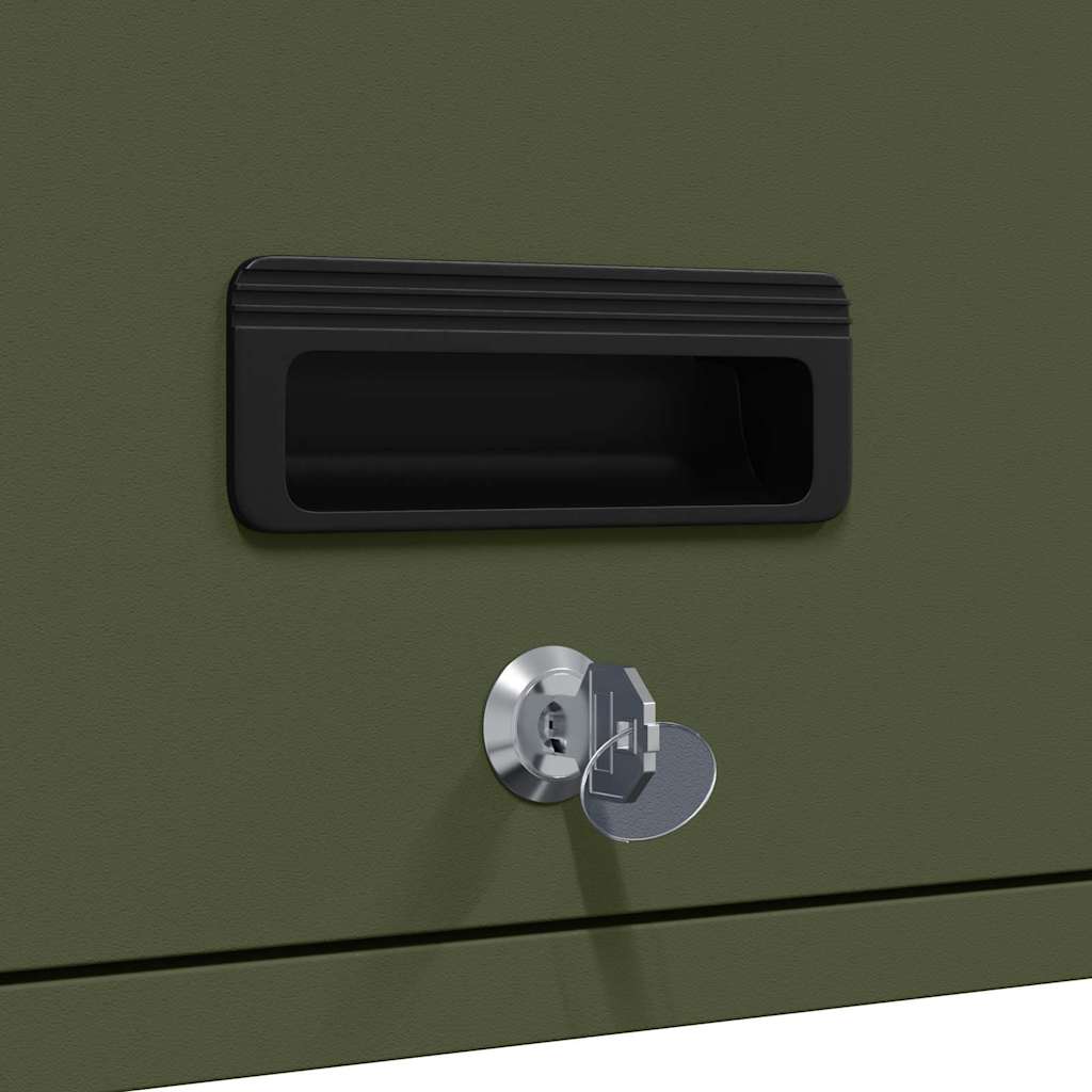 Wall Cabinet for Garage with Gas-lift Door Olive green