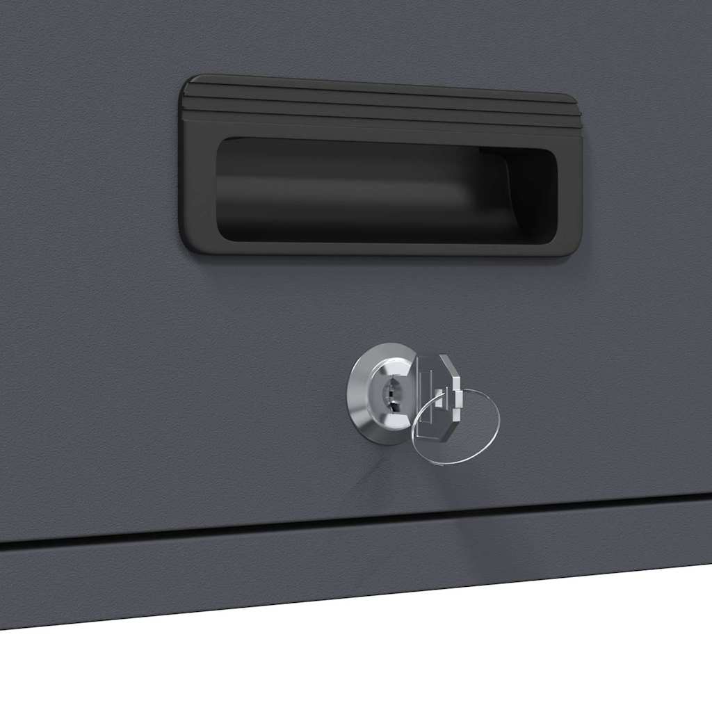 Wall Cabinet for Garage with Gas-lift Door Anthracite