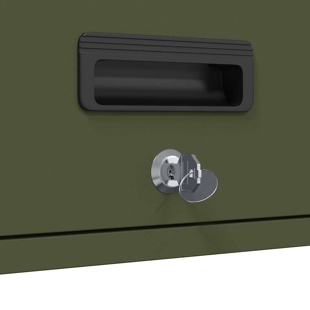 Wall Cabinet for Garage with Gas-lift Door Olive green