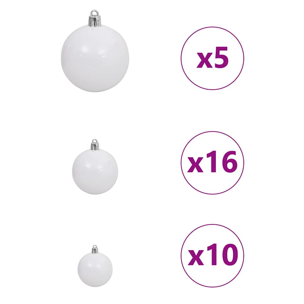 Artificial Slim Christmas Tree with 300 LEDs Green 82.68 in