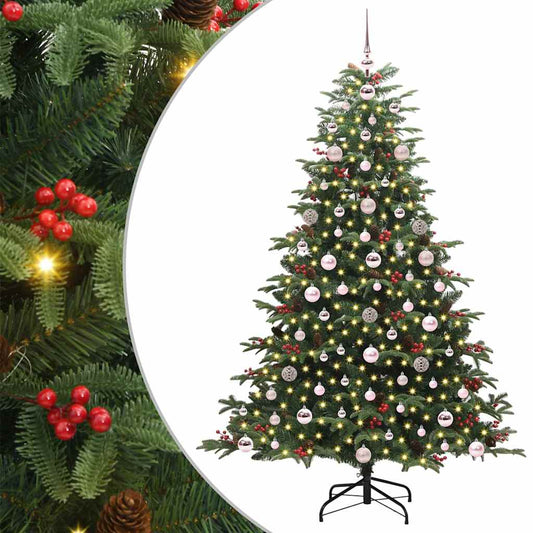 Artificial Christmas Tree with 300 LEDs with Stand Green 180 cm