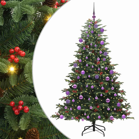 Artificial Christmas Tree with 300 LEDs with Stand Green 180 cm