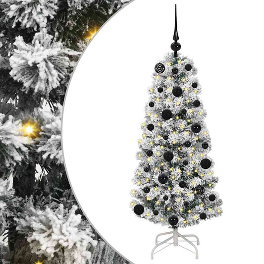 Artificial Hinged Christmas Tree Green and White 120 cm
