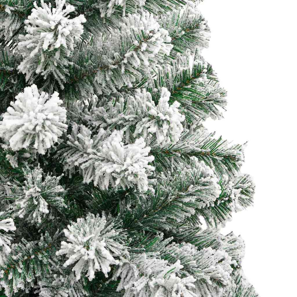 Artificial Hinged Christmas Tree Green and White 180 cm