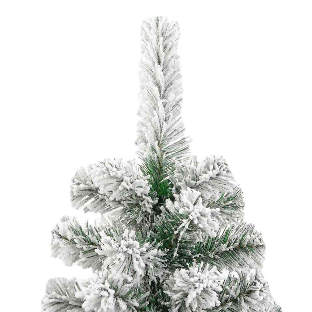 Artificial Hinged Christmas Tree Green and White 210 cm
