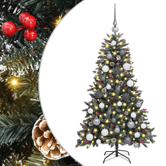 Artificial Christmas Tree with 150 LEDs with Stand Green 120 cm