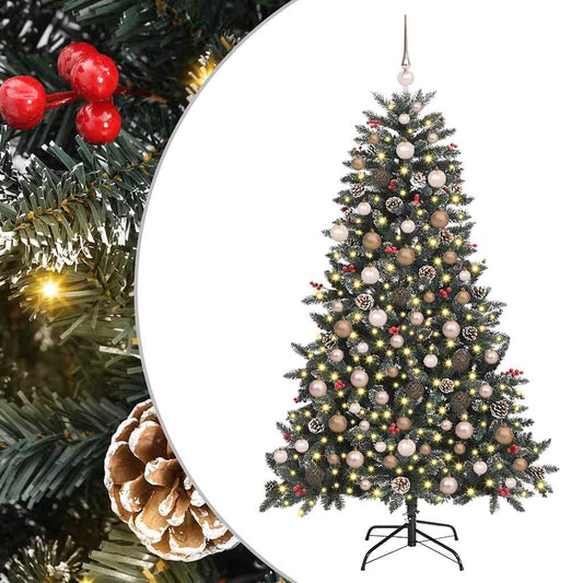 Artificial Christmas Tree with 300 LEDs with Stand Green 180 cm