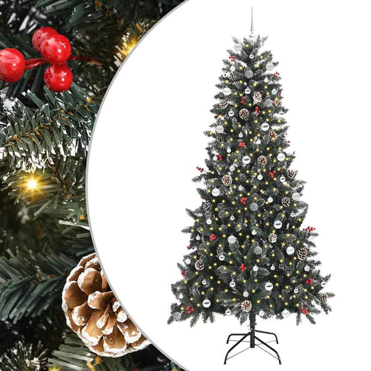 Artificial Christmas Tree with 300 LEDs with Stand Green 240 cm
