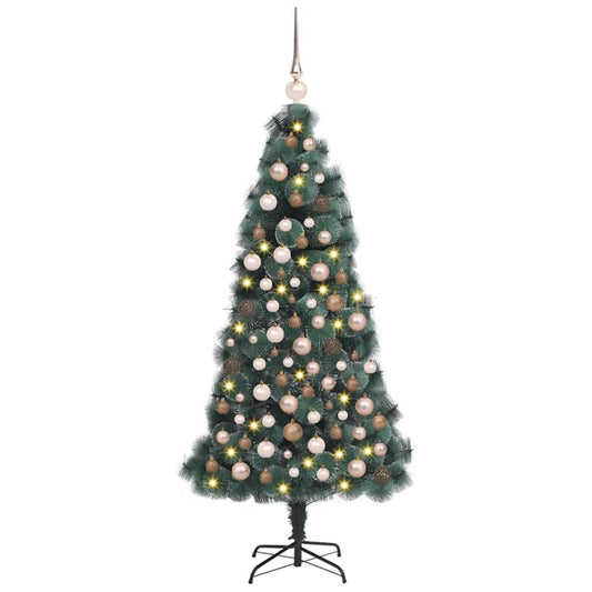 Artificial Pre-lit Christmas Tree with Ball Set Green 150 cm