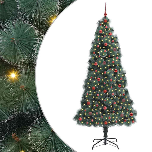 Artificial Pre-lit Christmas Tree with Ball Set Green 240 cm